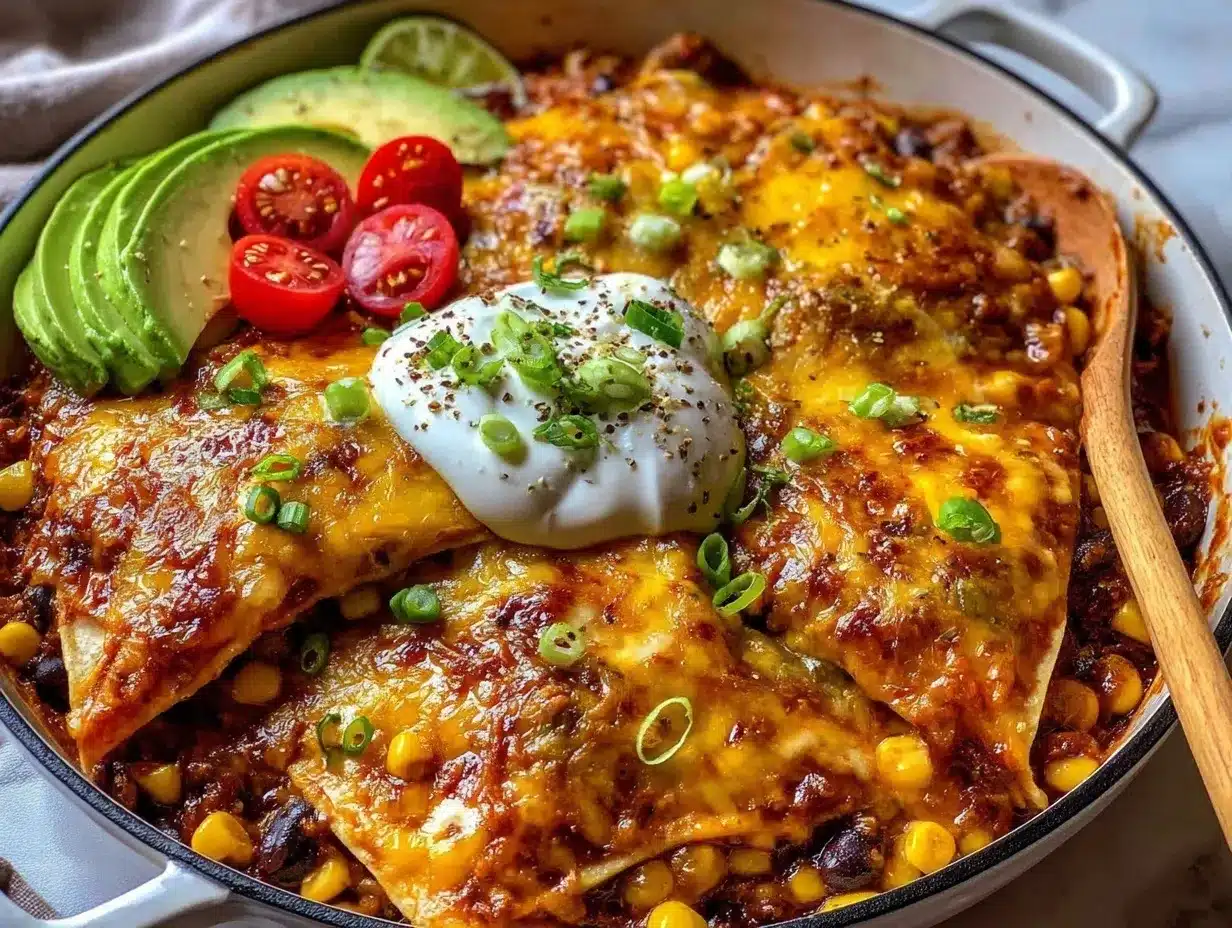 healthy enchilada skillet preparation steps