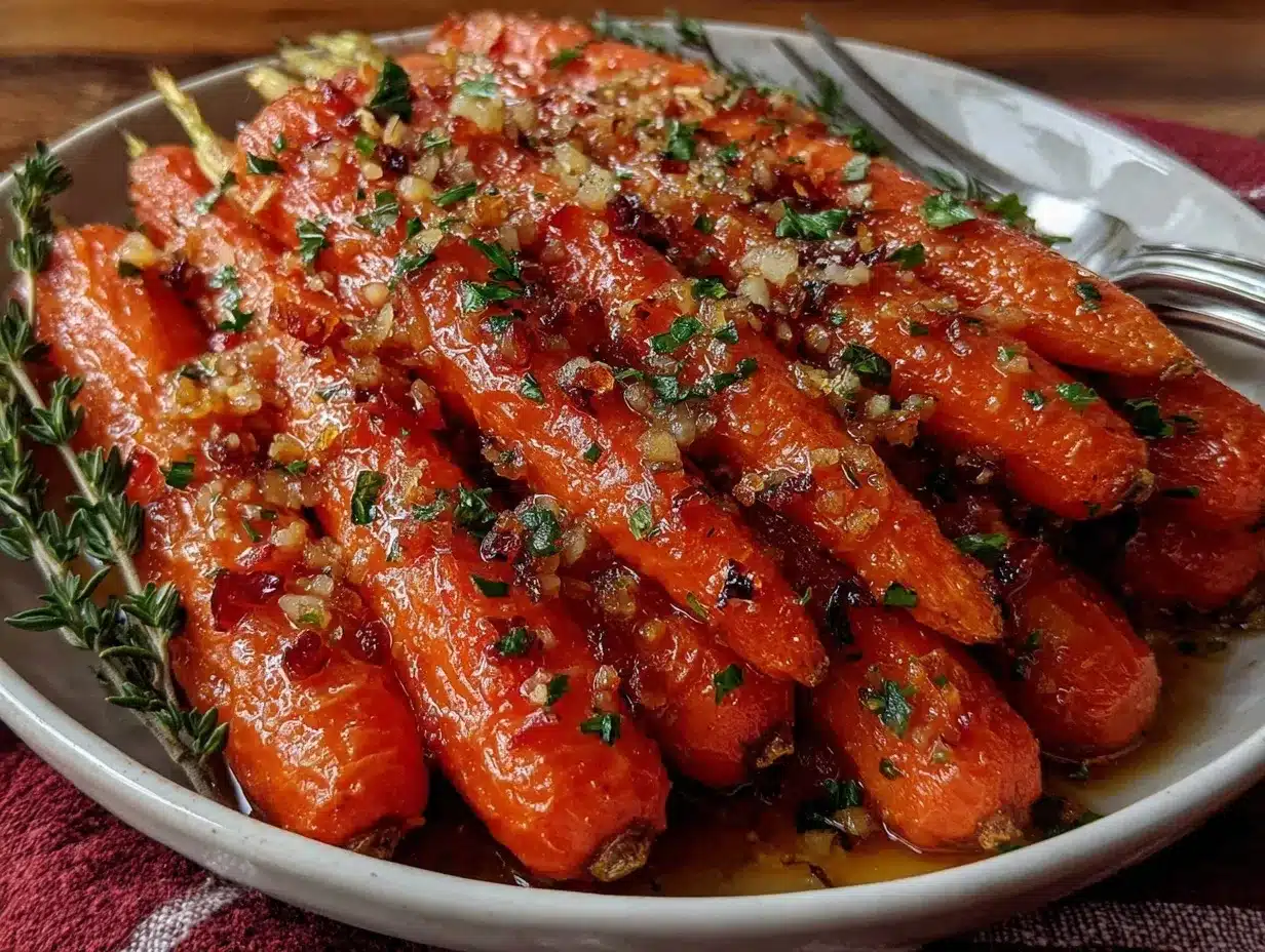 honey garlic roasted carrots preparation steps