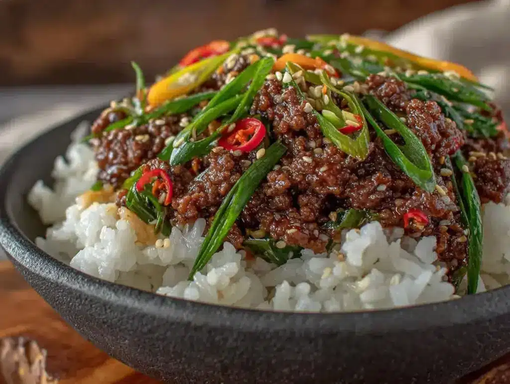 Korean ground beef bowl - featured image