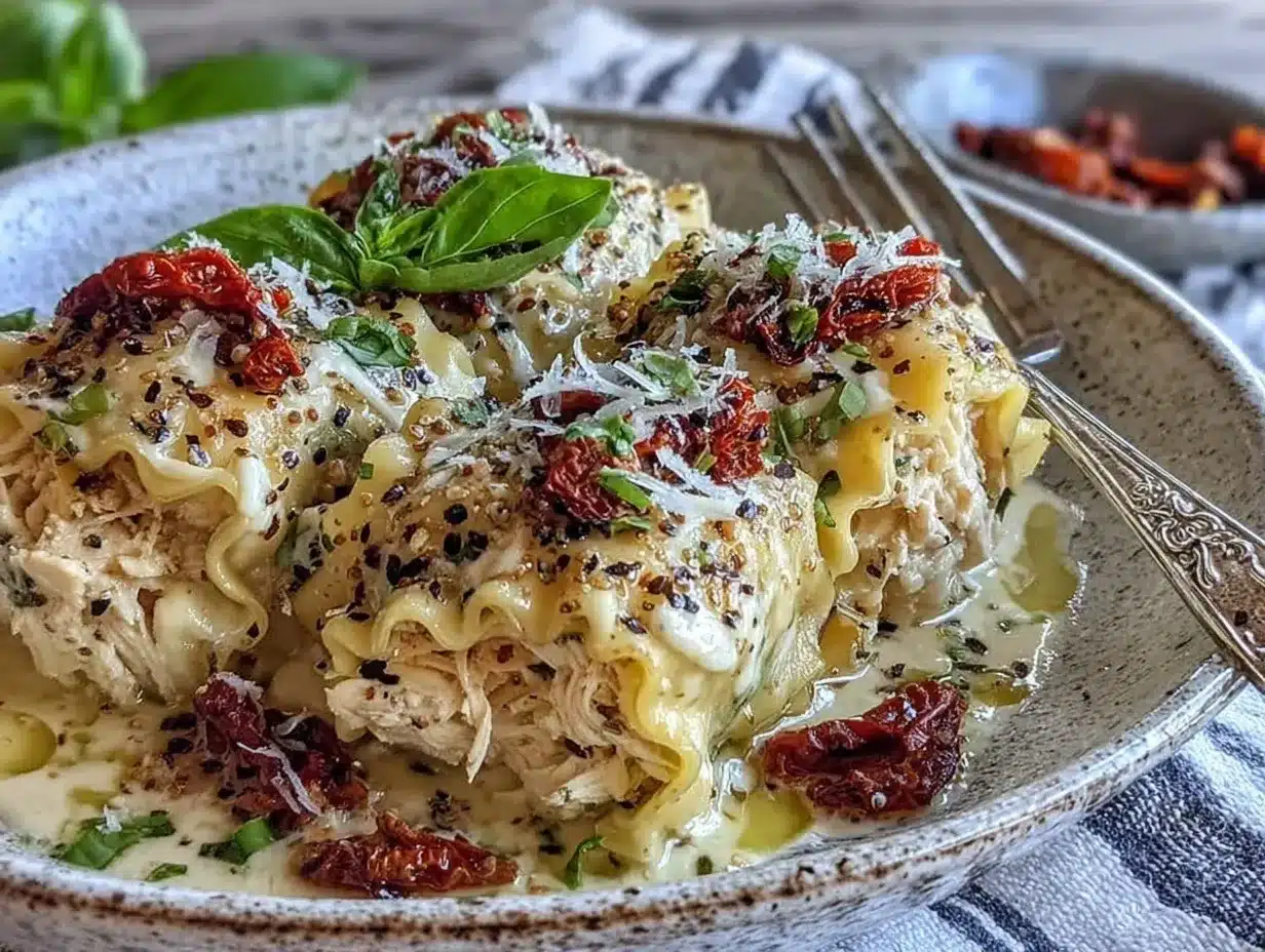 marry me chicken lasagna rolls preparation steps