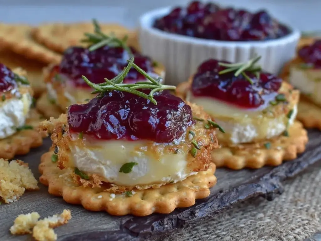 no-bake cranberry brie bites - featured image