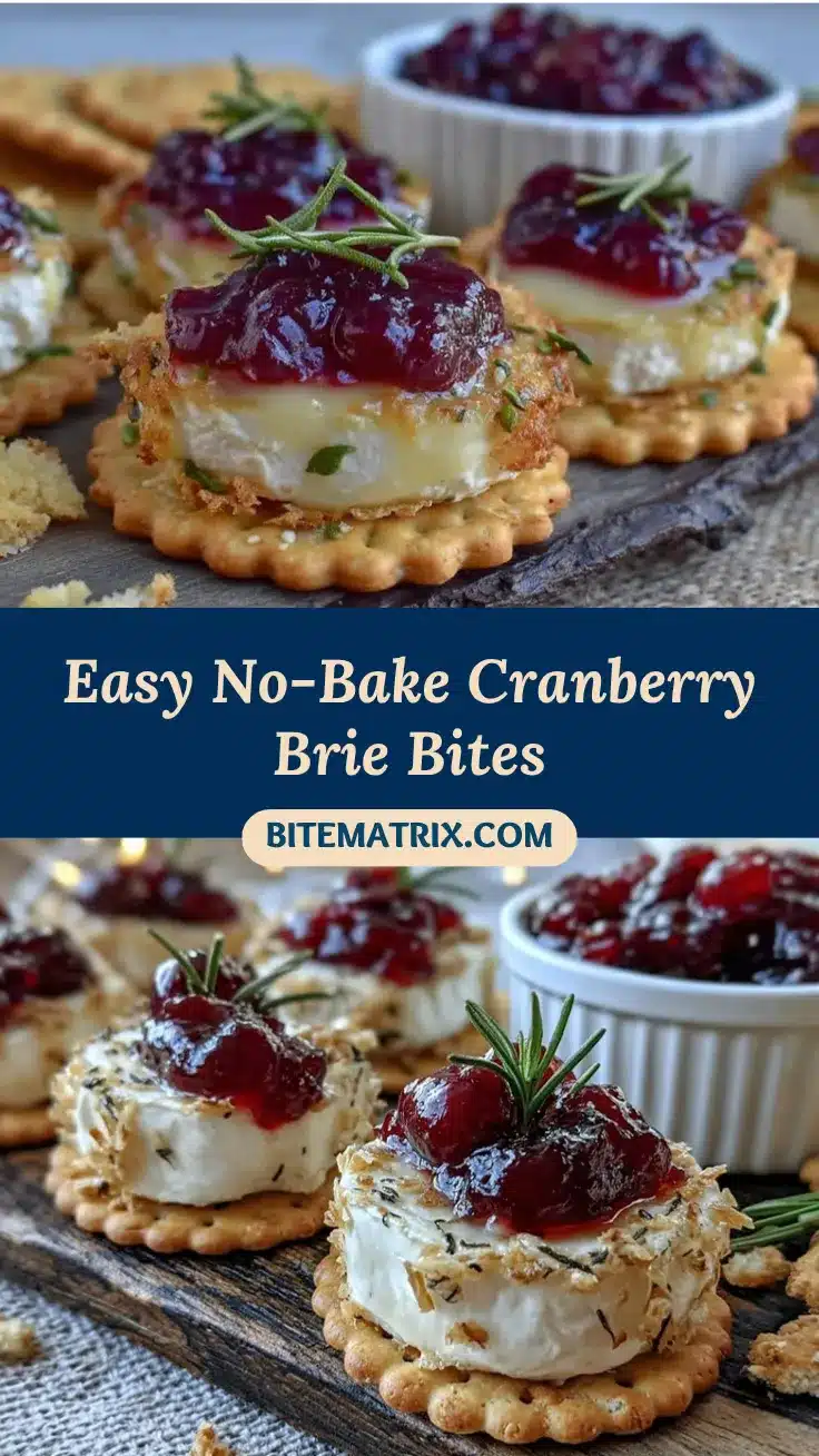 no-bake cranberry brie bites recipe