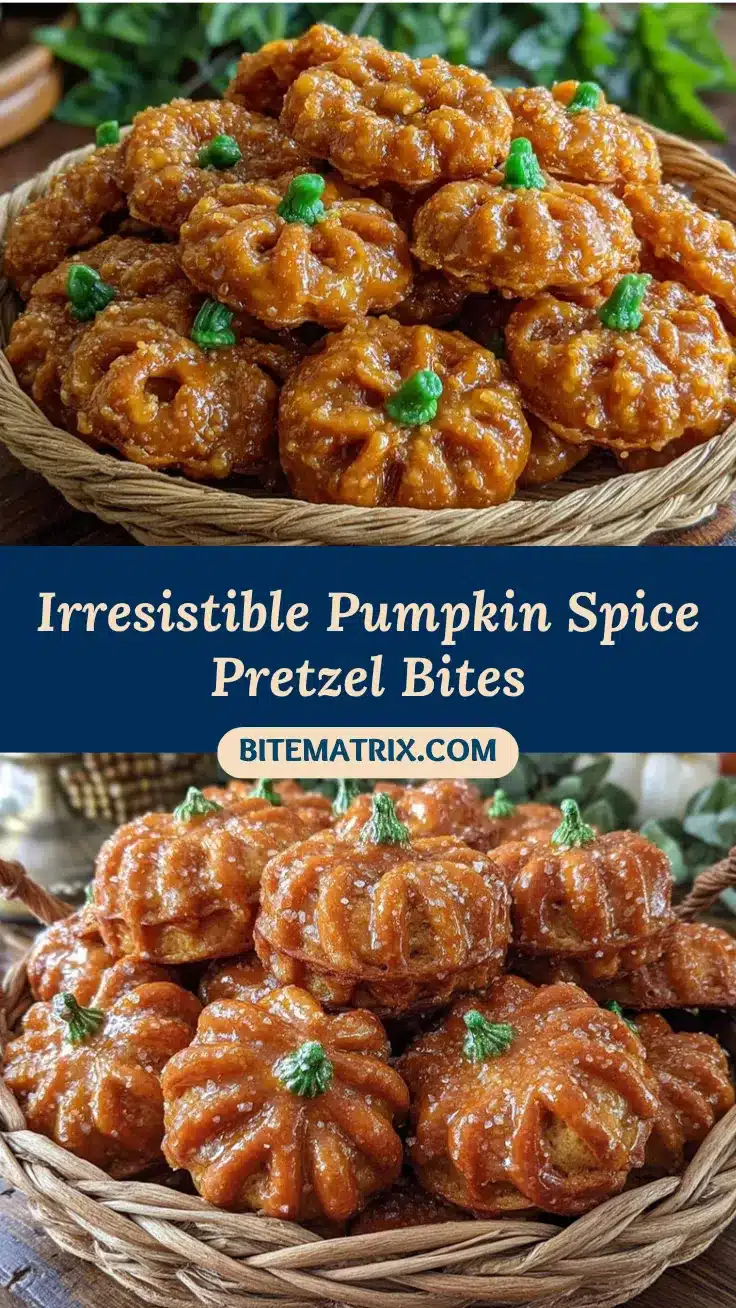 pumpkin spice pretzel bites recipe