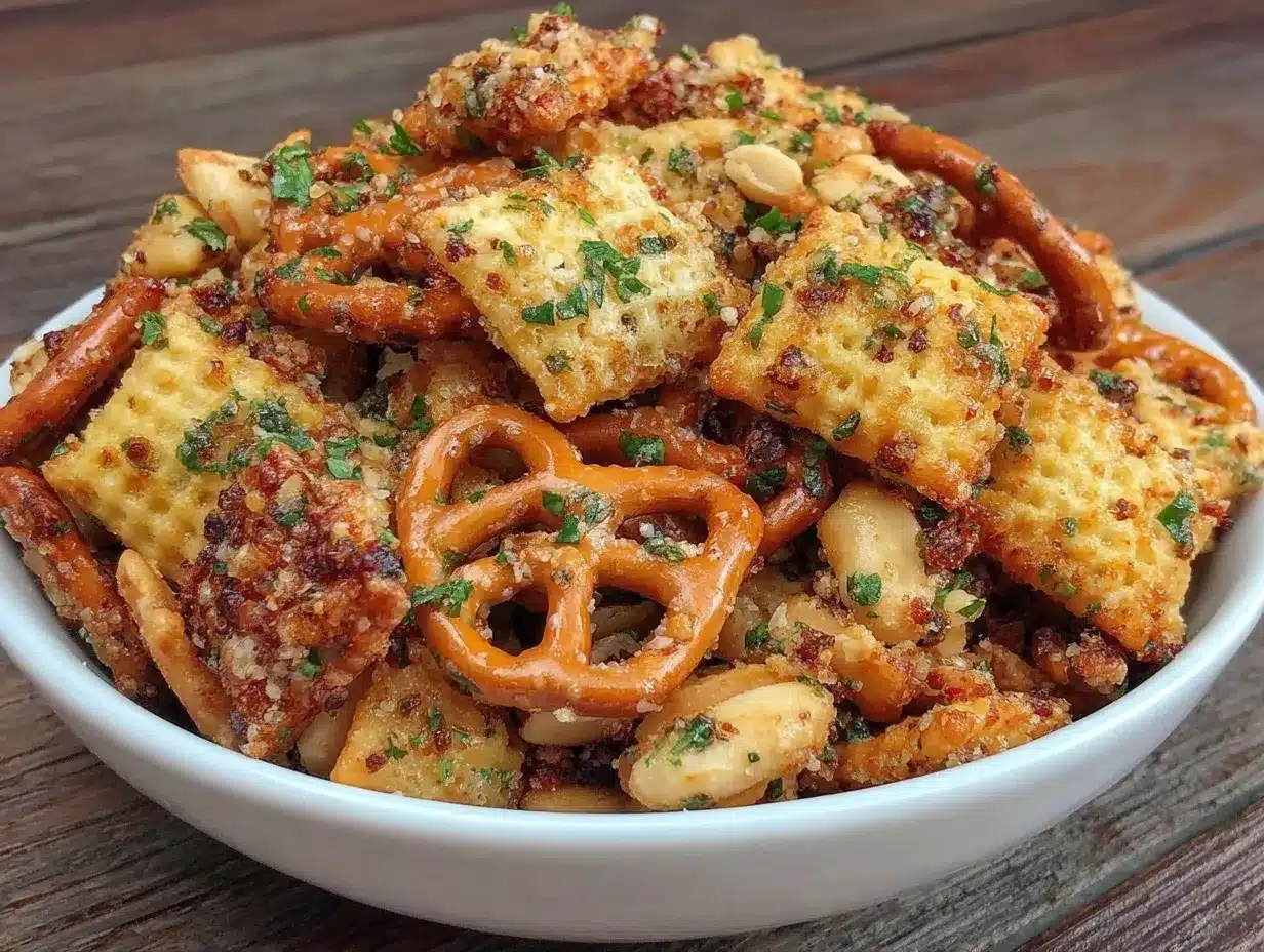 Ranch Party Snack Mix preparation steps