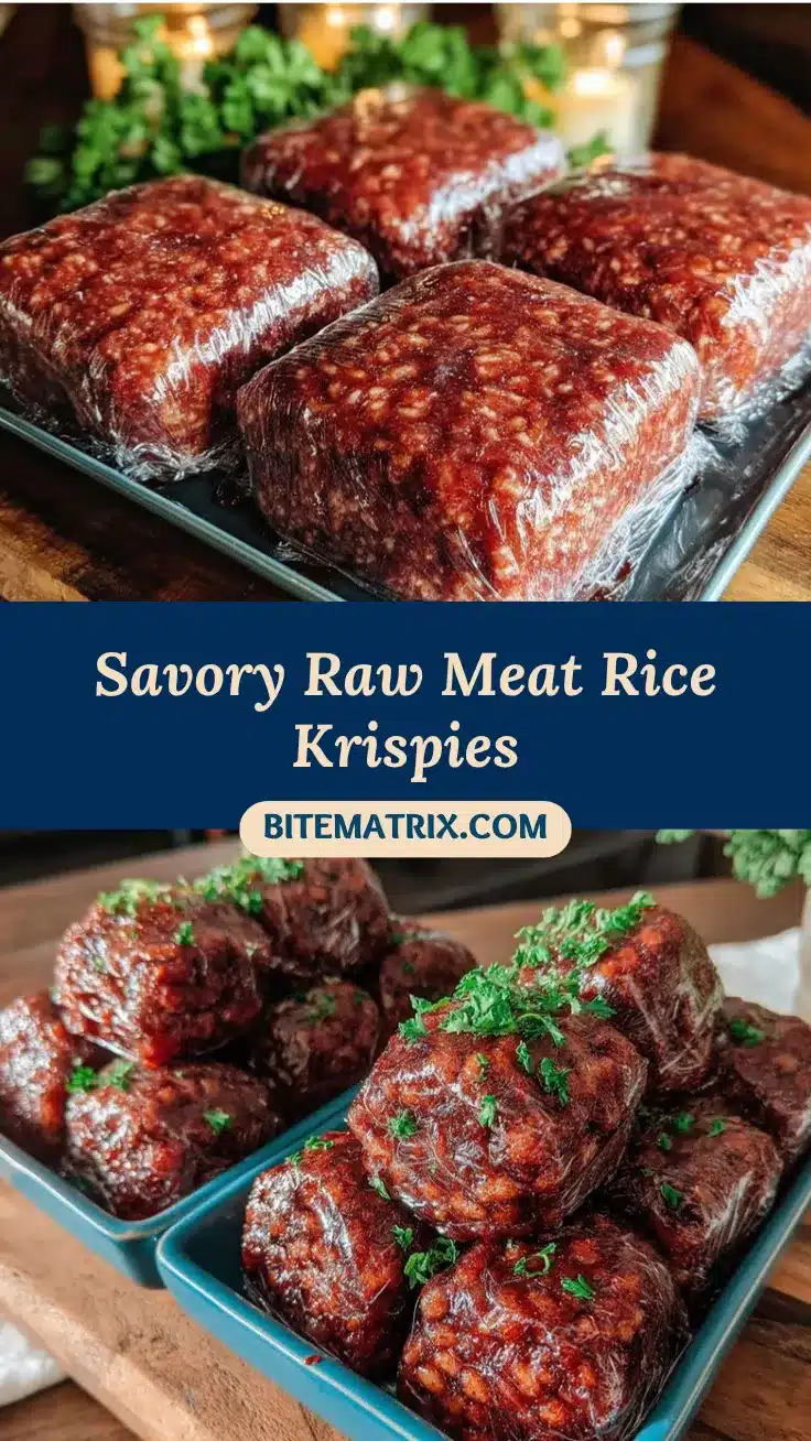 raw meat rice krispies recipe