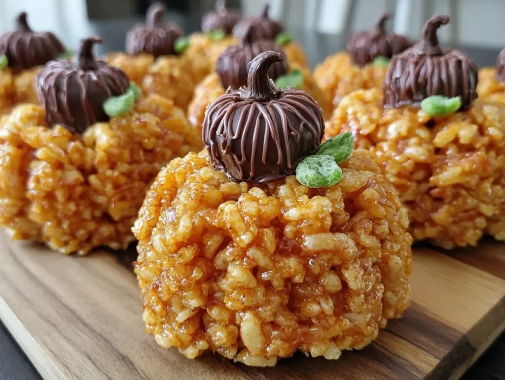 Rice Krispie Treat Pumpkins - featured image