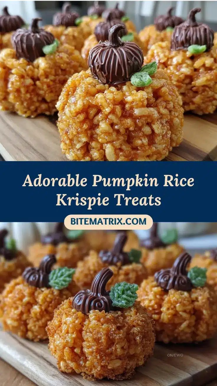 Rice Krispie Treat Pumpkins recipe