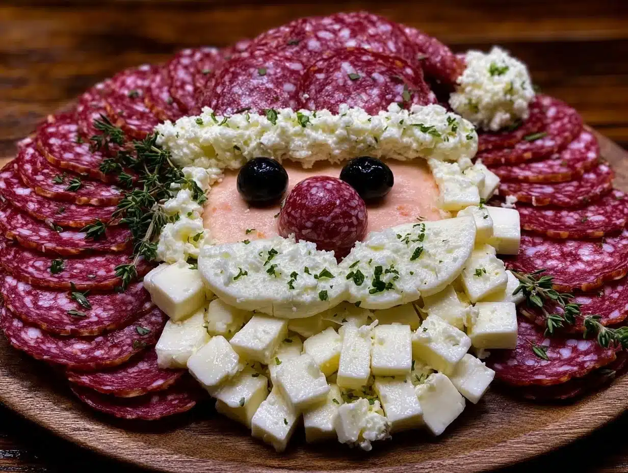 Santa Cheese Board preparation steps