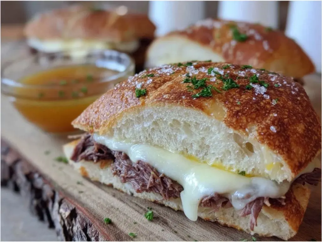 slow cooker French dip sandwiches - featured image