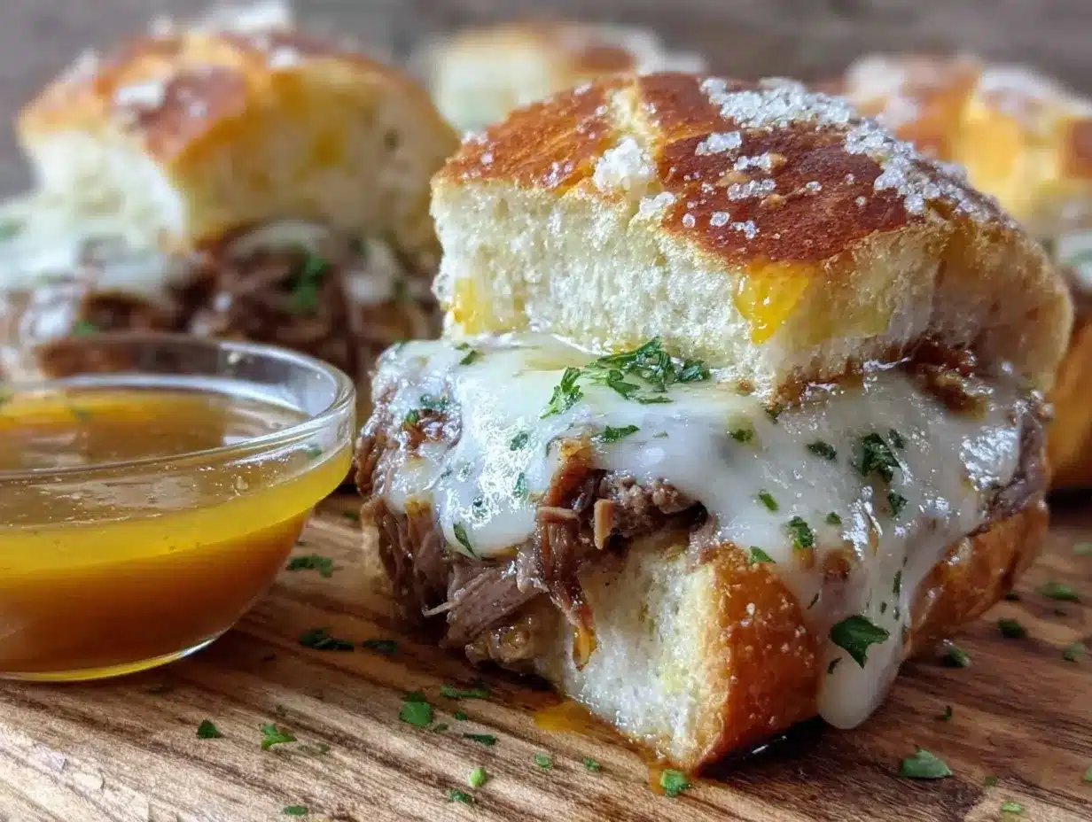 slow cooker French dip sandwiches preparation steps