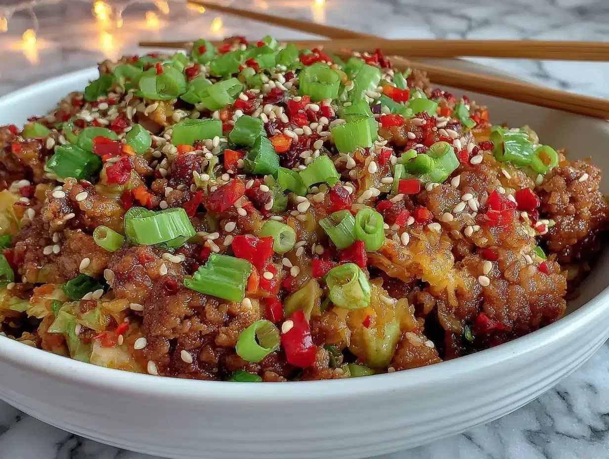 spicy egg roll in a bowl preparation steps