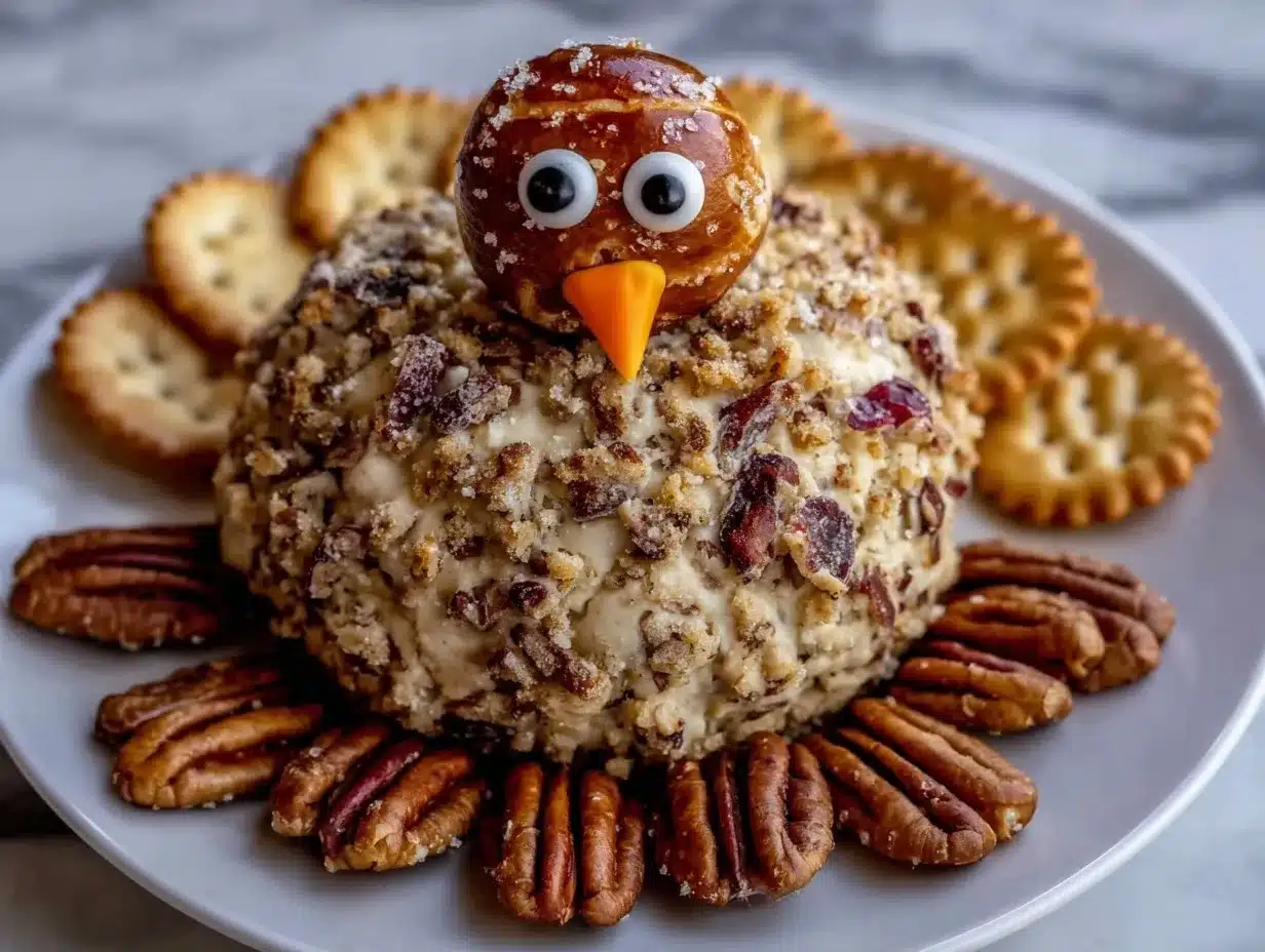 Thanksgiving Turkey Cheese Ball preparation steps