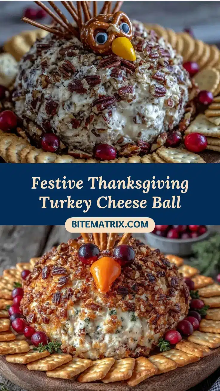 Thanksgiving Turkey Cheese Ball recipe