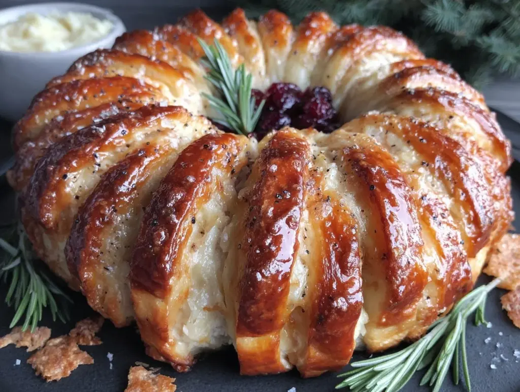 turkey cranberry crescent ring - featured image