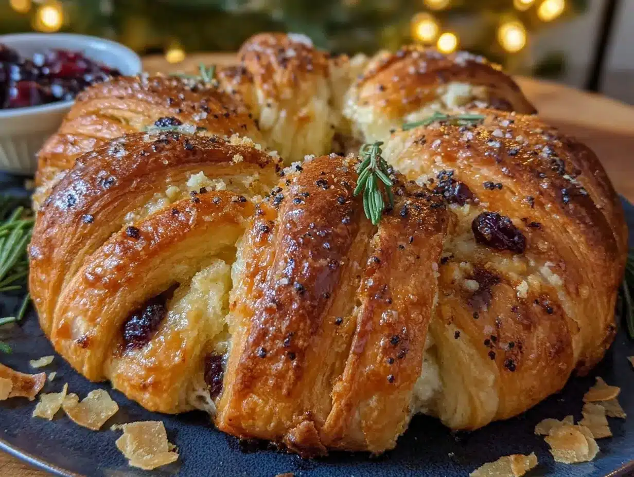 turkey cranberry crescent ring preparation steps