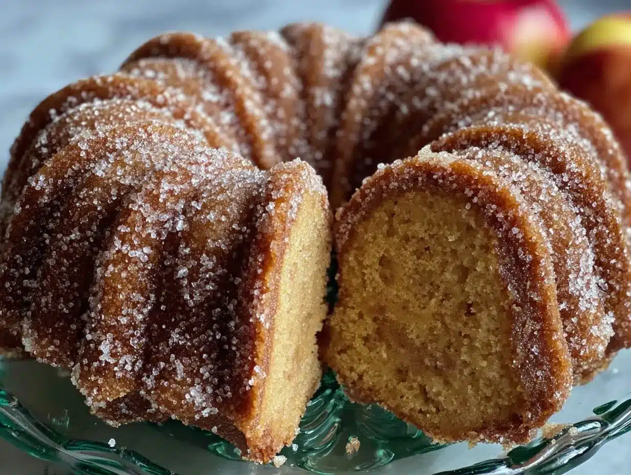 Apple Cider Donut Bundt Cake preparation steps