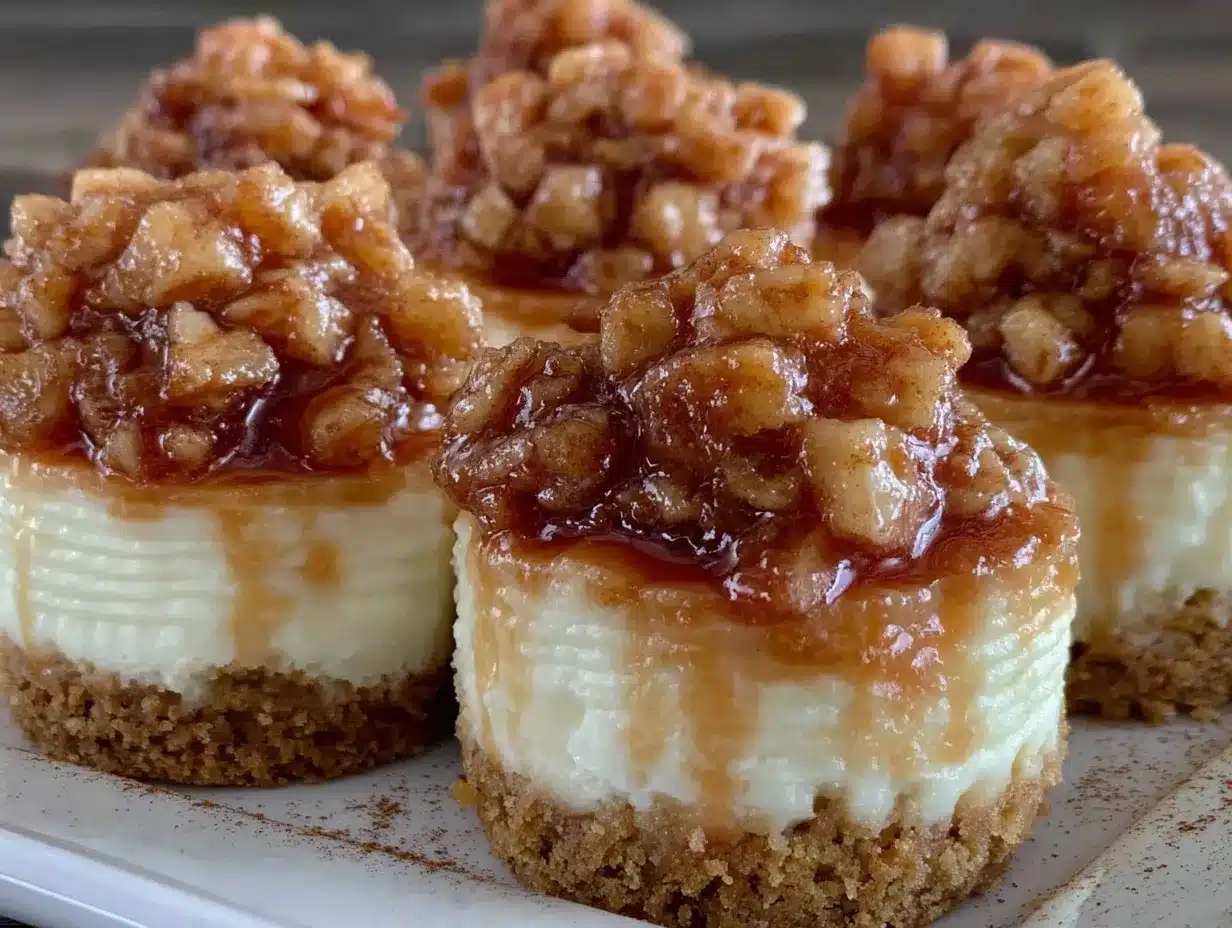 Apple Crisp Mini Cheesecakes preparation steps