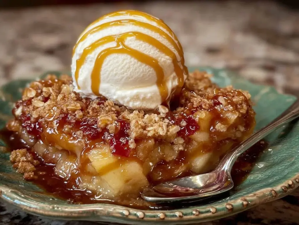 apple crisp with crumble topping - featured image