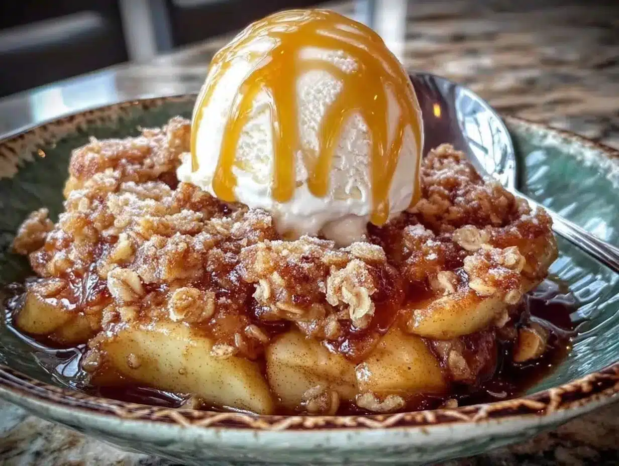 apple crisp with crumble topping preparation steps