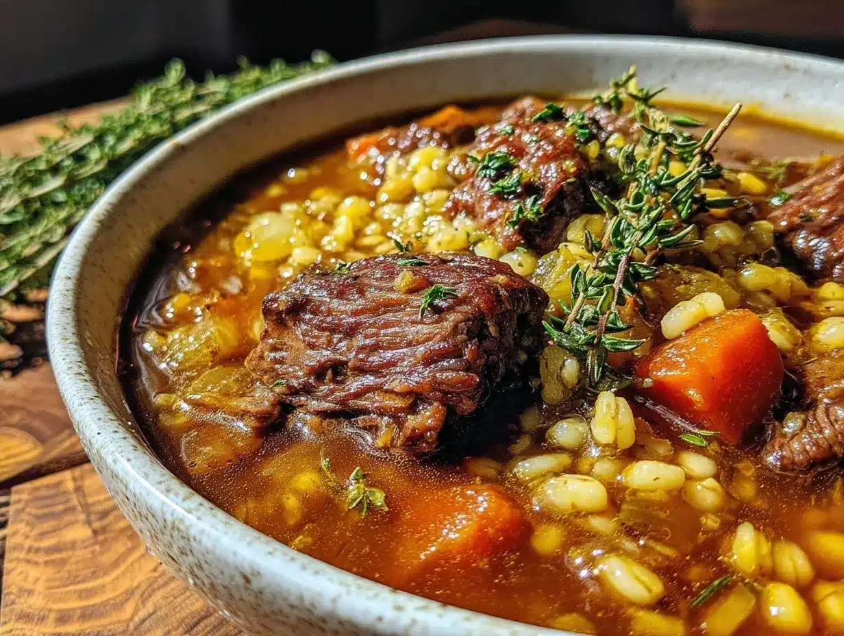 beef and barley soup preparation steps