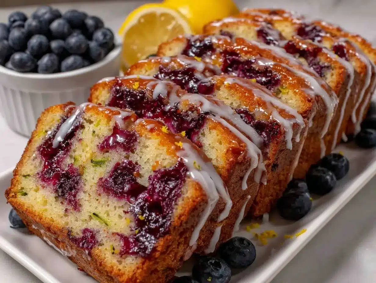 blueberry zucchini bread preparation steps