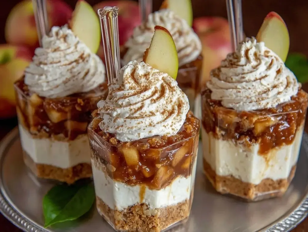 caramel apple cheesecake parfaits - featured image