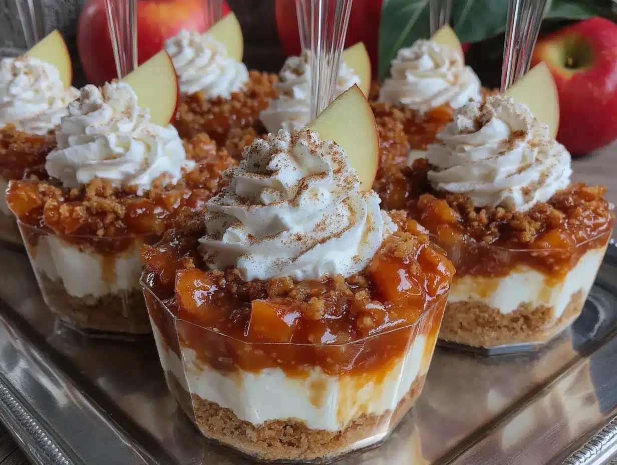 caramel apple cheesecake parfaits preparation steps