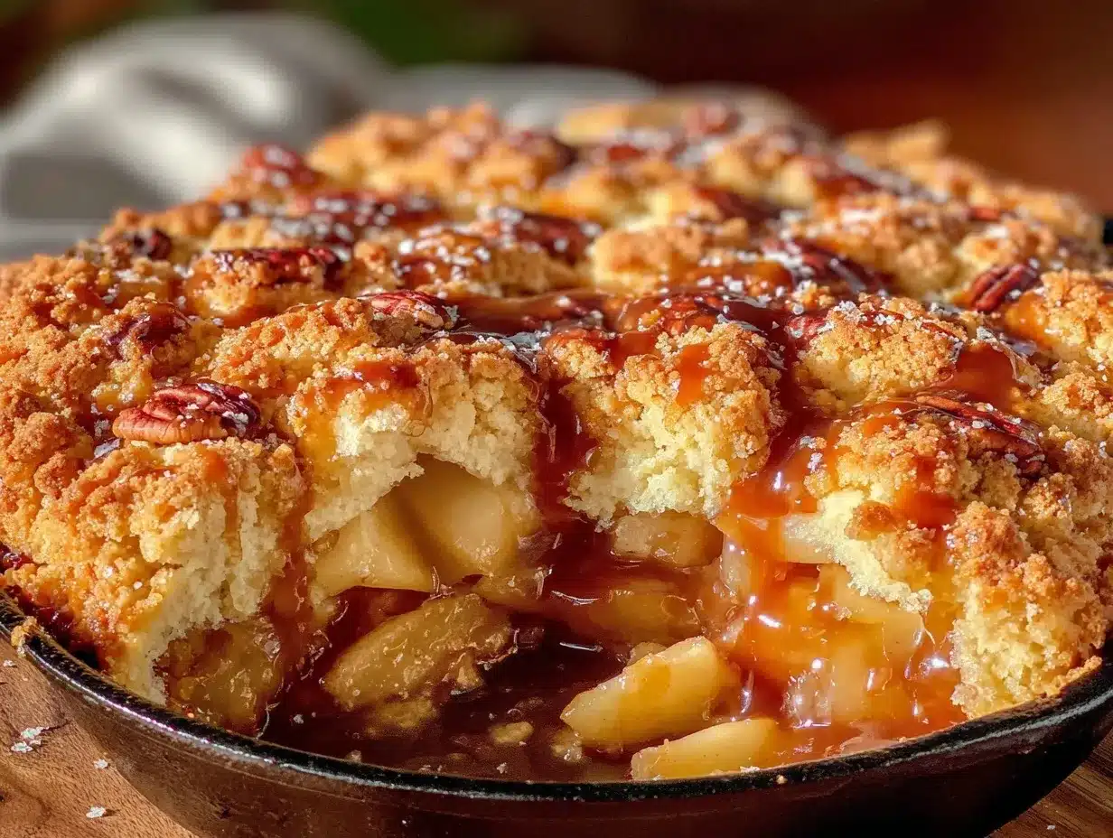 caramel apple pie cobbler preparation steps