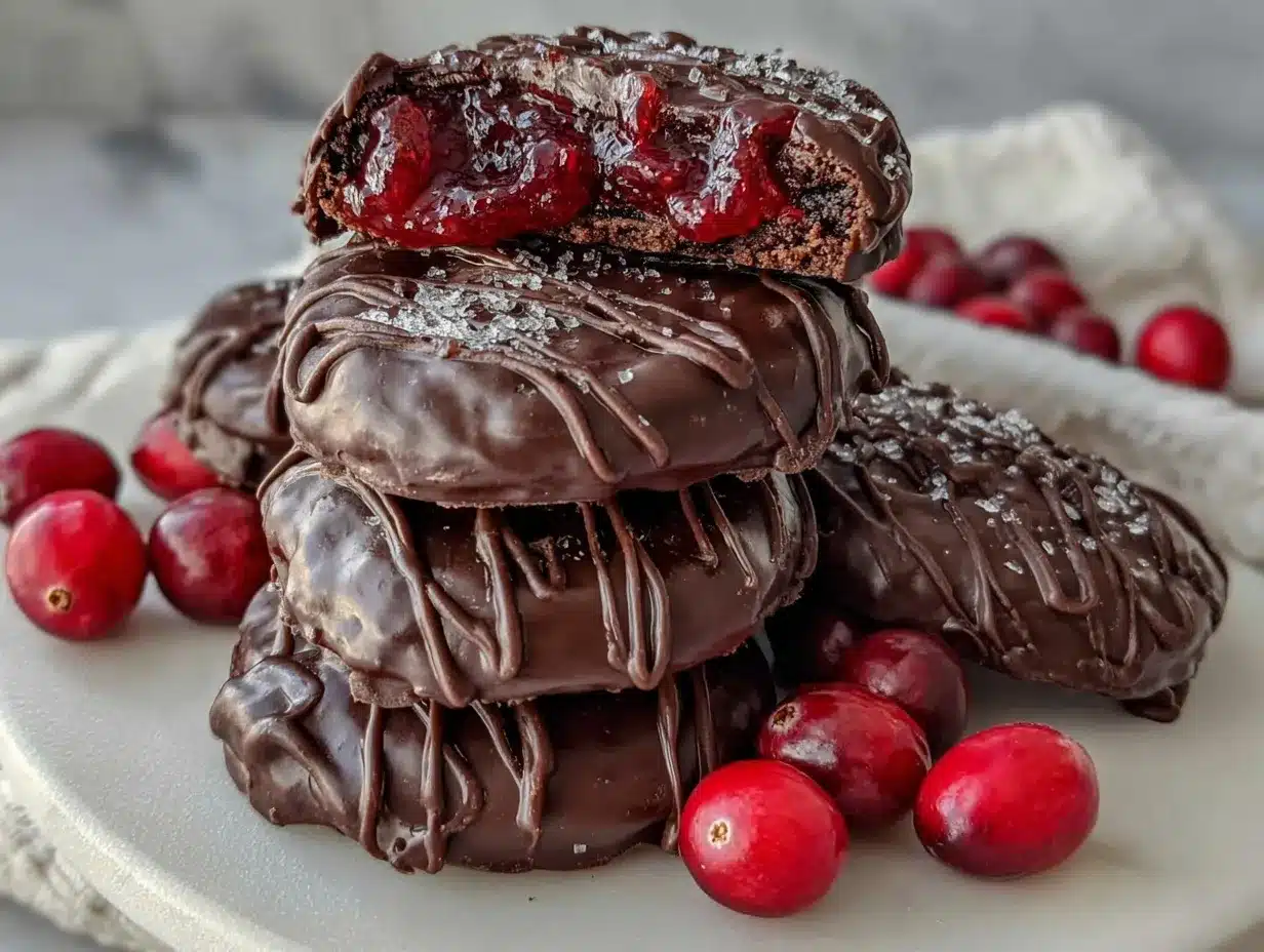 chocolate covered cranberry sauce preparation steps