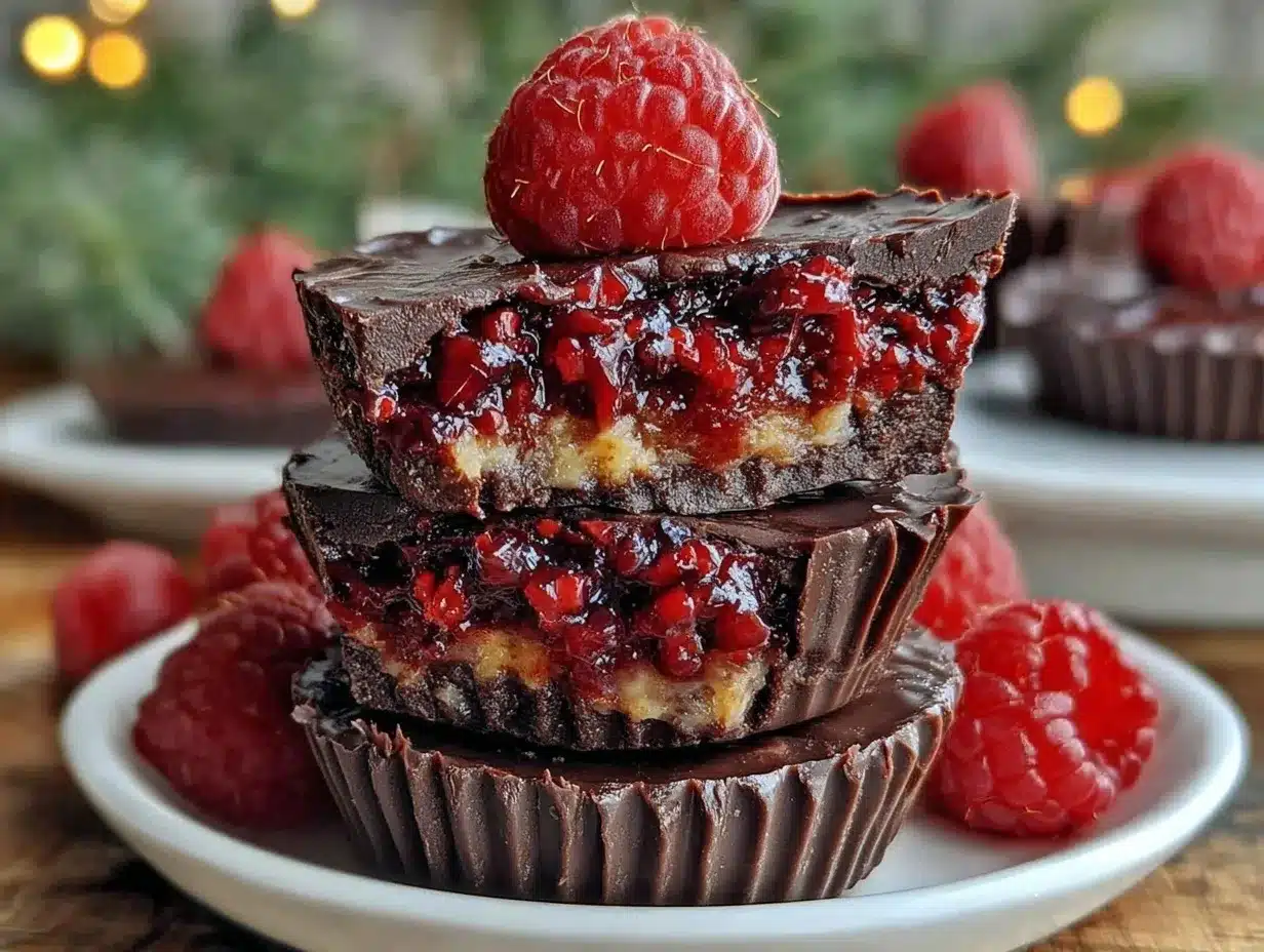 chocolate raspberry cups preparation steps
