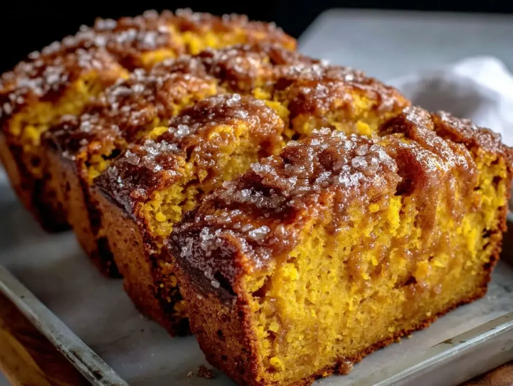 cinnamon sugar pumpkin bread - featured image