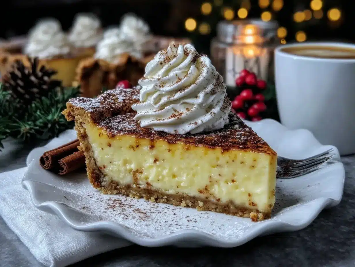 cinnamon-vanilla custard pie preparation steps