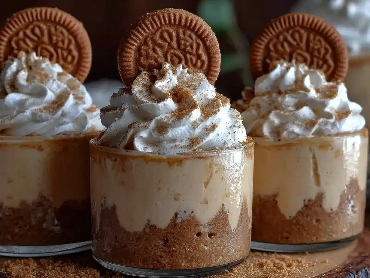 cookie butter cheesecake cups preparation steps
