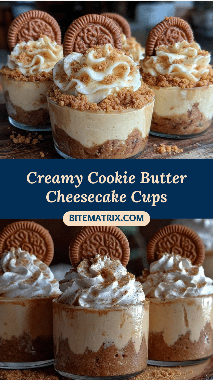 cookie butter cheesecake cups recipe