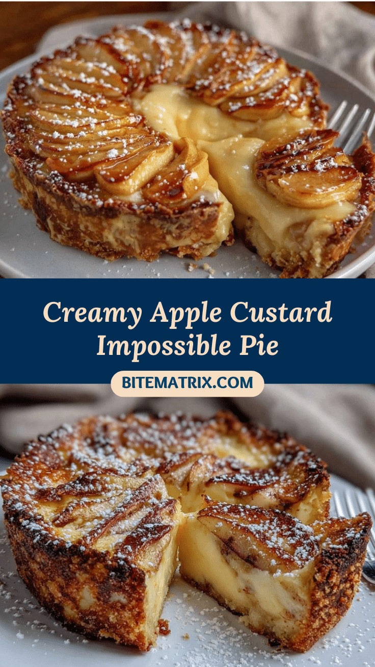 creamy apple custard impossible pie recipe