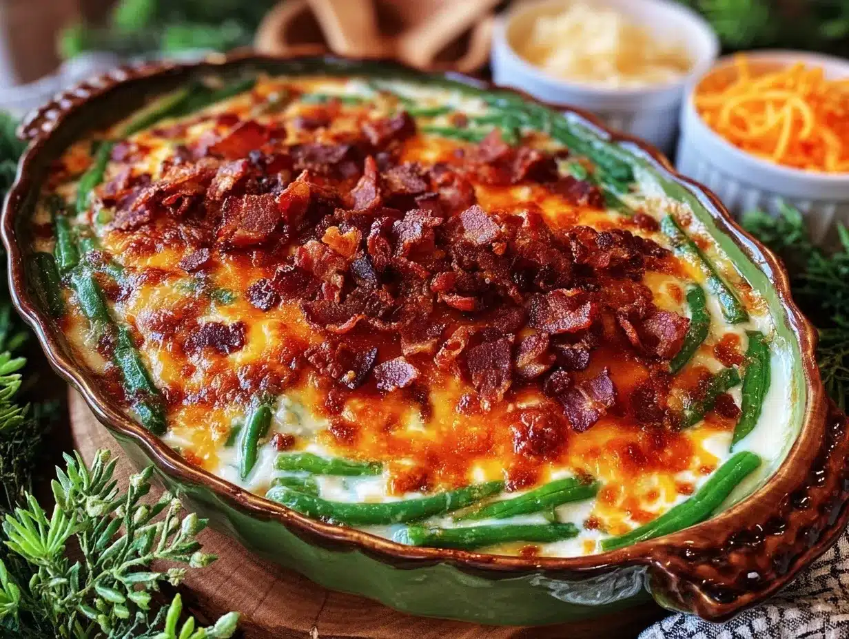 creamy bacon green bean casserole preparation steps