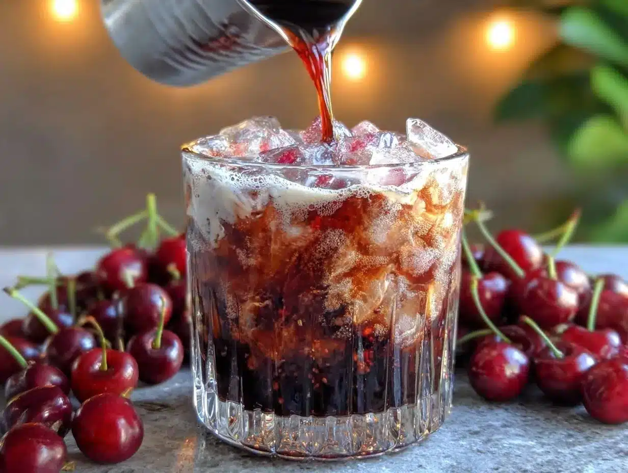Creamy Cherry White Russian preparation steps