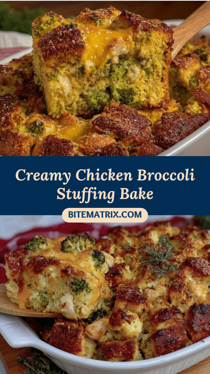 Creamy Chicken and Broccoli Stuffing Casserole recipe