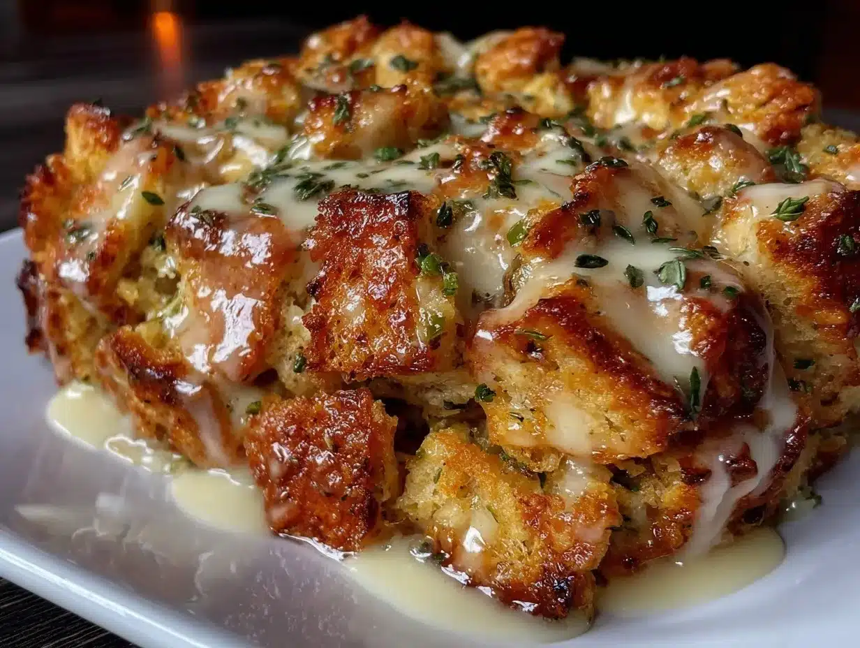 creamy chicken and stuffing casserole preparation steps