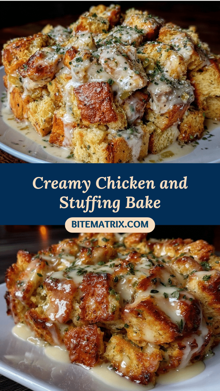 creamy chicken and stuffing casserole recipe