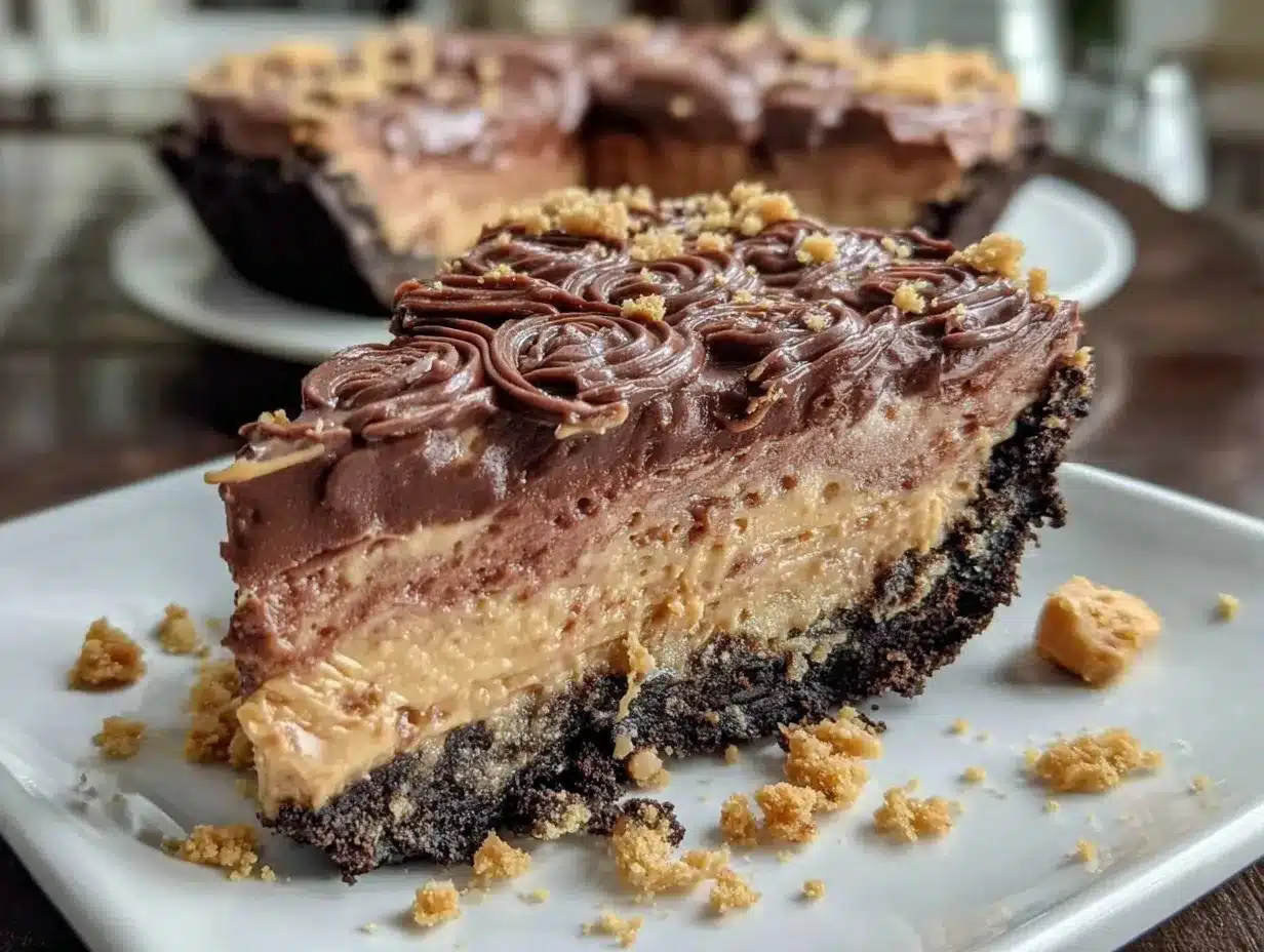 creamy chocolate peanut butter pie preparation steps