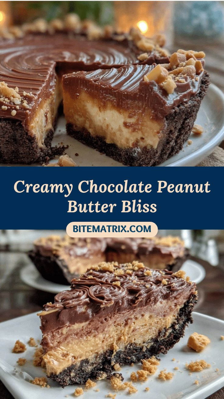 creamy chocolate peanut butter pie recipe