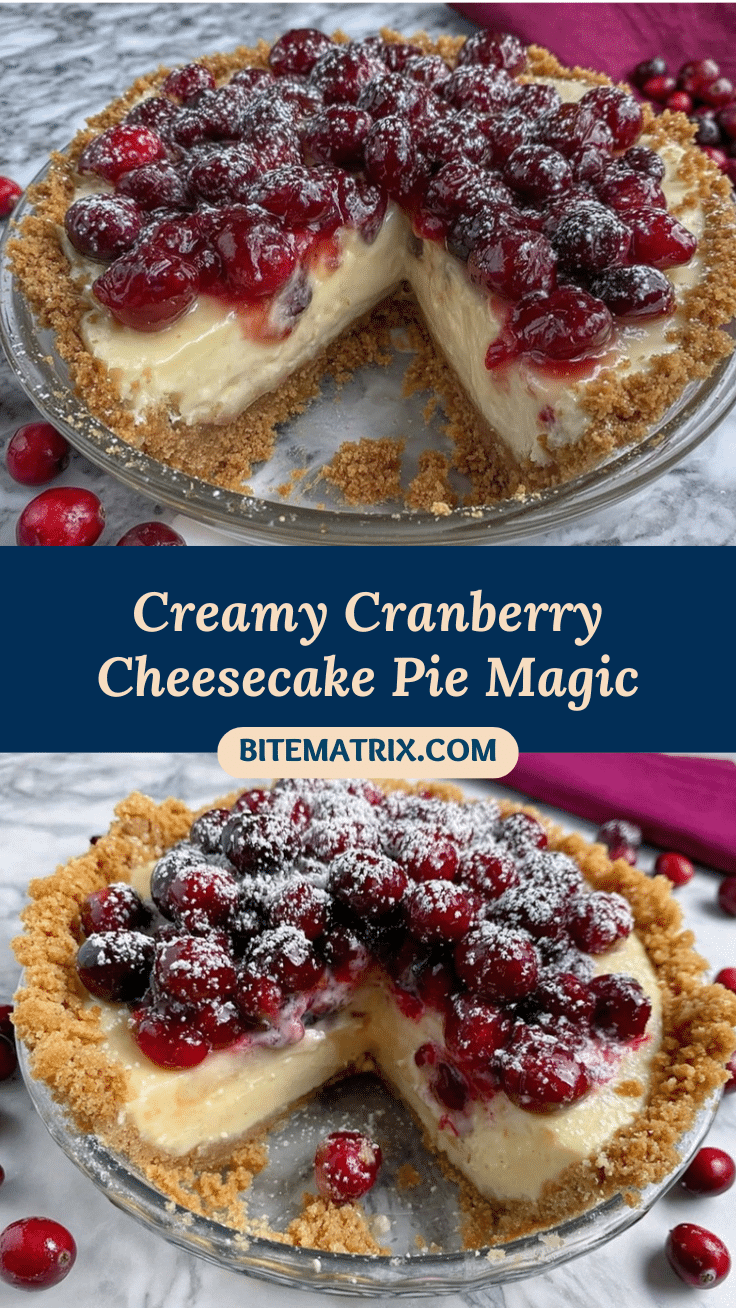 creamy cranberry cheesecake pie recipe
