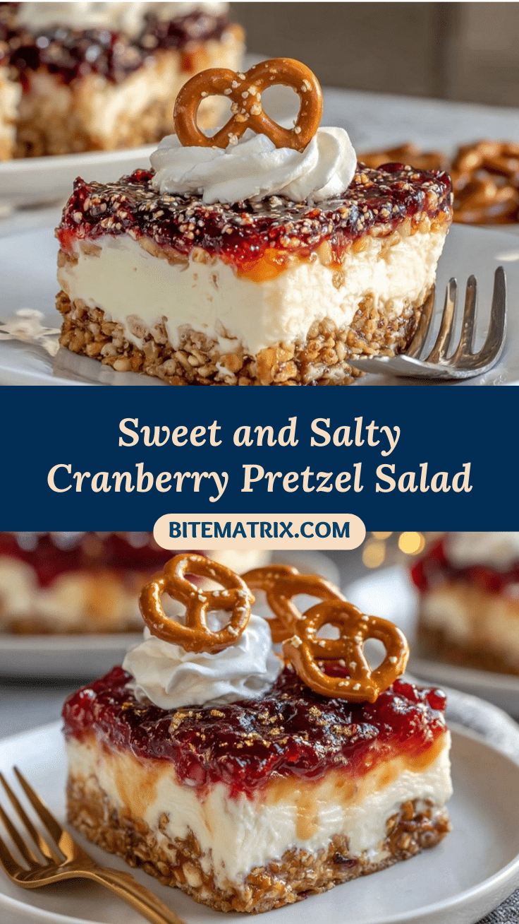 creamy cranberry pretzel salad recipe