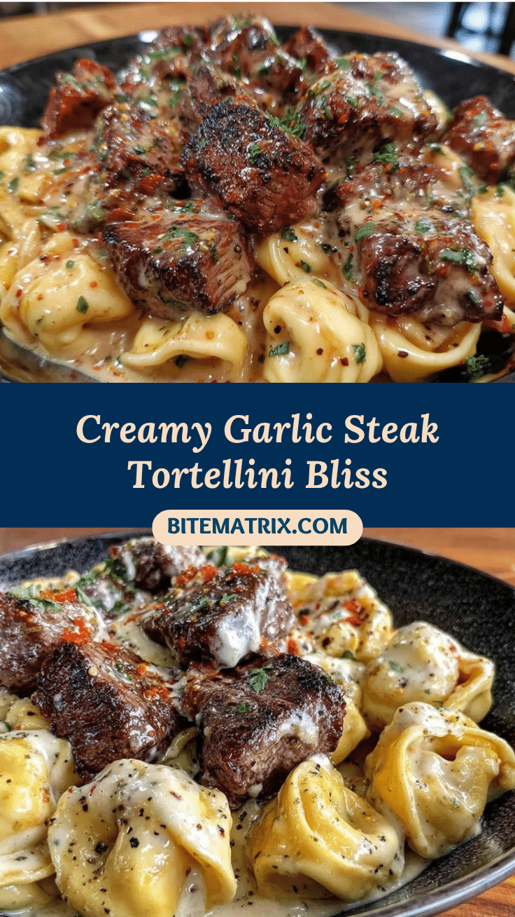 creamy garlic steak tortellini recipe