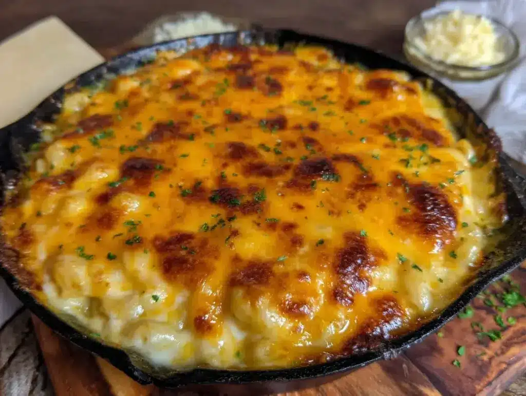 creamy homemade mac and cheese - featured image