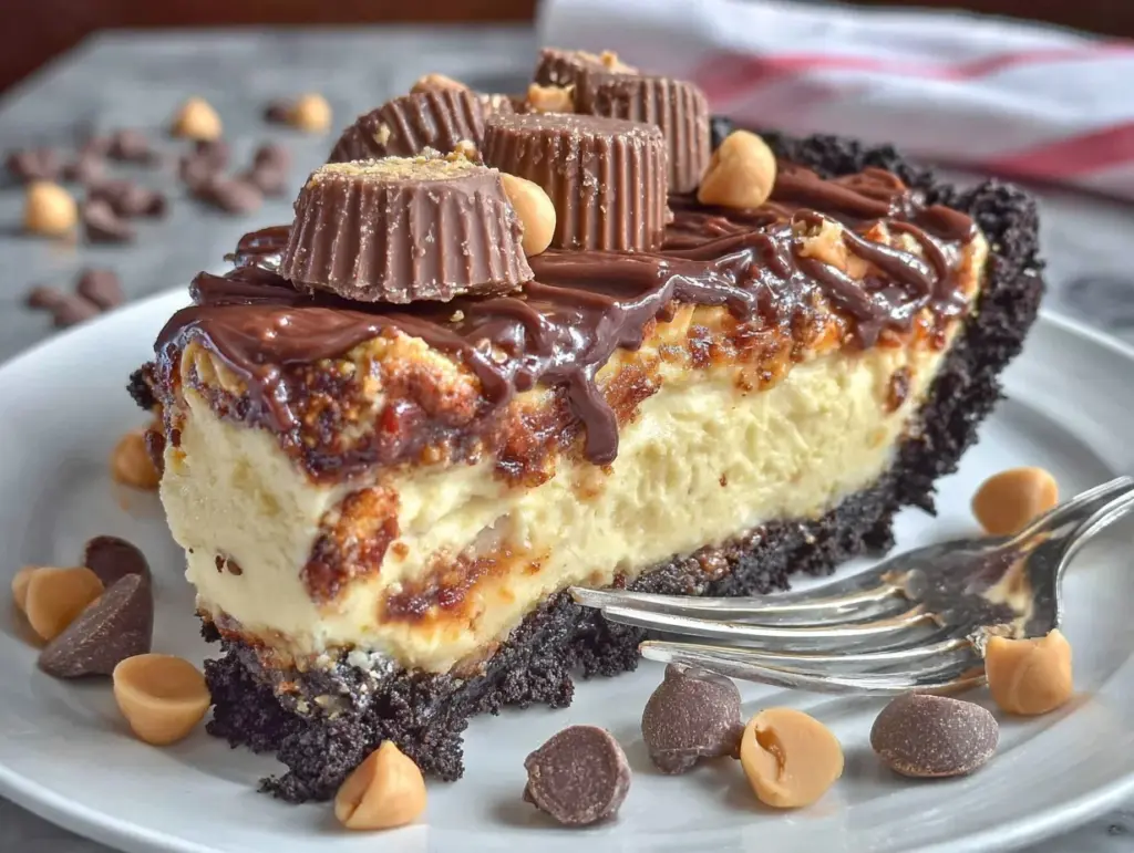 creamy peanut butter pie - featured image