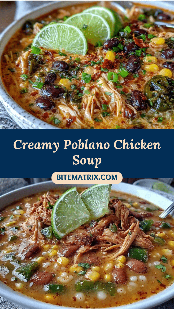 creamy poblano chicken soup recipe