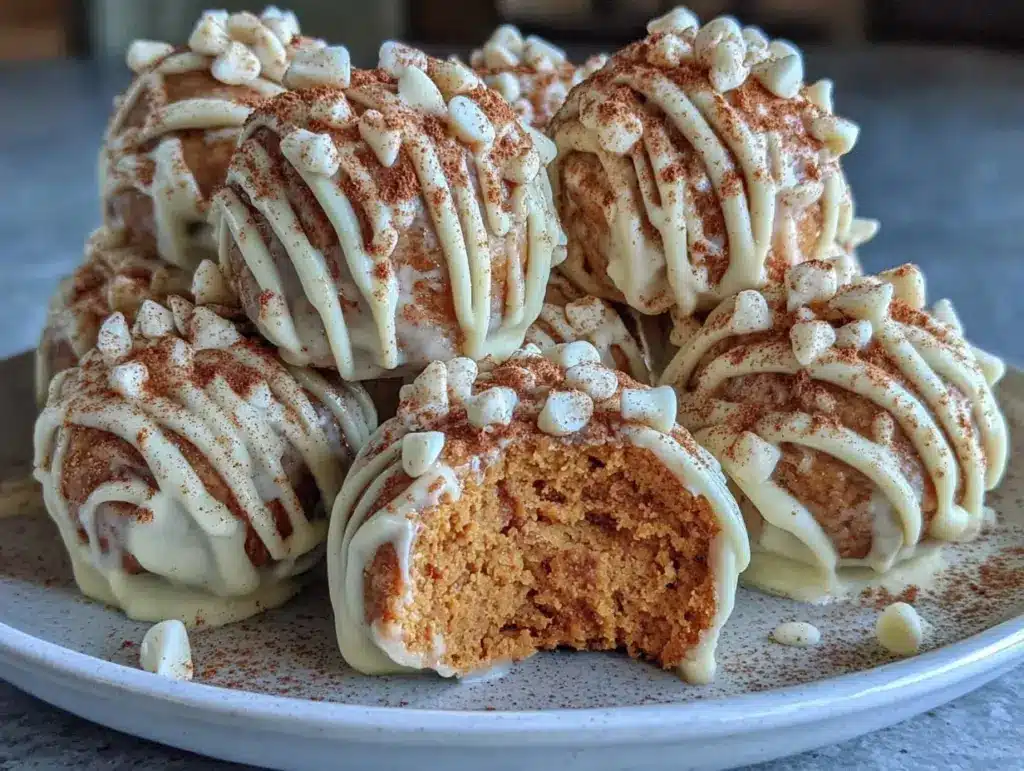 creamy pumpkin balls - featured image