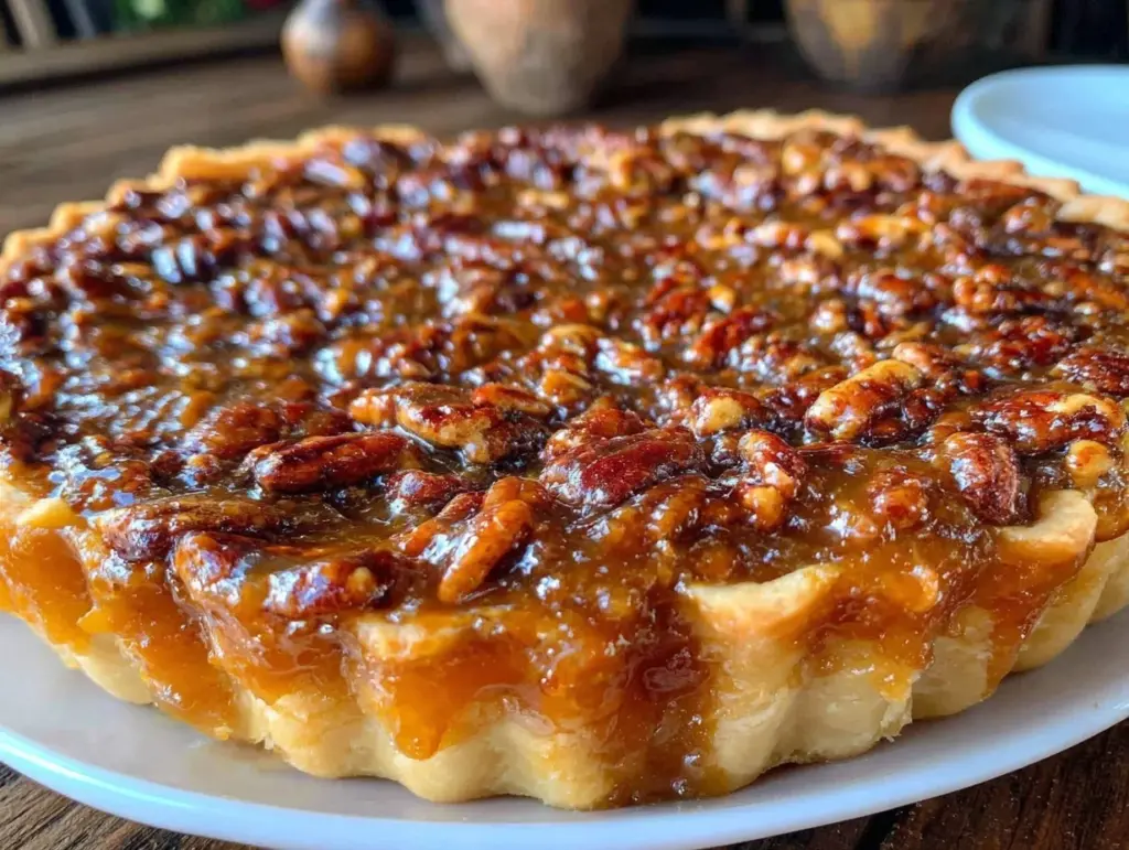 creamy pumpkin pecan pie - featured image